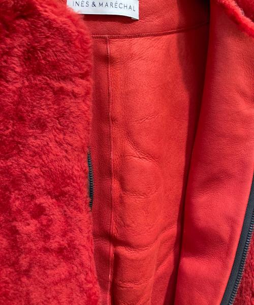 INES & MARECHAL（イネス・エ・マレシャル）INES & MARECHAL (イネス・エ・マレシャル) ムートンジャケット レッド サイズ:34の古着・服飾アイテム