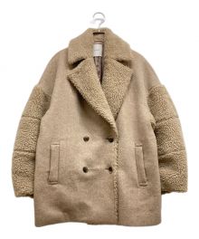 CLANE（クラネ）の古着「ボアコンビネーションコクーンPコート」｜ベージュ