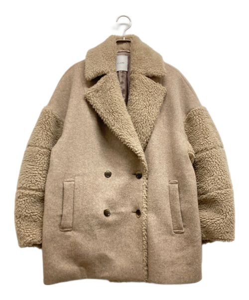 CLANE（クラネ）CLANE (クラネ) ボアコンビネーションコクーンPコート ベージュ サイズ:1の古着・服飾アイテム