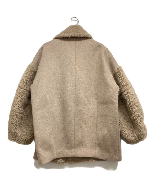 CLANE（クラネ）CLANE (クラネ) ボアコンビネーションコクーンPコート ベージュ サイズ:1の古着・服飾アイテム