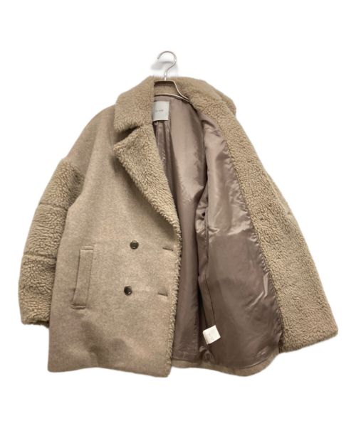CLANE（クラネ）CLANE (クラネ) ボアコンビネーションコクーンPコート ベージュ サイズ:1の古着・服飾アイテム