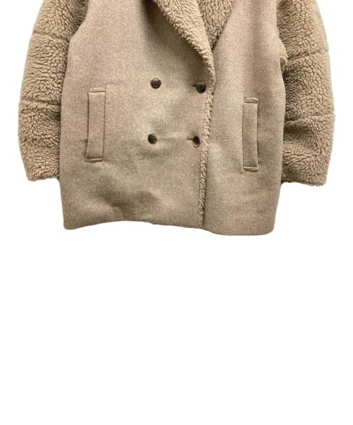 CLANE（クラネ）CLANE (クラネ) ボアコンビネーションコクーンPコート ベージュ サイズ:1の古着・服飾アイテム