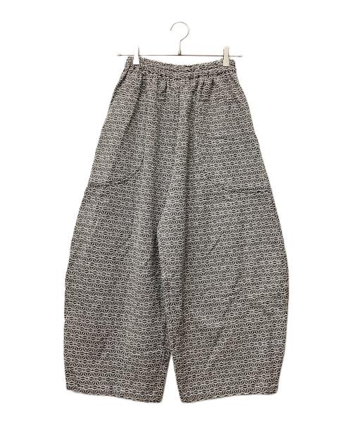 UZUIRO（ウズイロ）UZUIRO (ウズイロ) 麻柄バルーンパンツ ブラック サイズ:Freeの古着・服飾アイテム