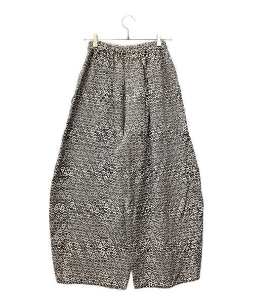 UZUIRO（ウズイロ）UZUIRO (ウズイロ) 麻柄バルーンパンツ ブラック サイズ:Freeの古着・服飾アイテム