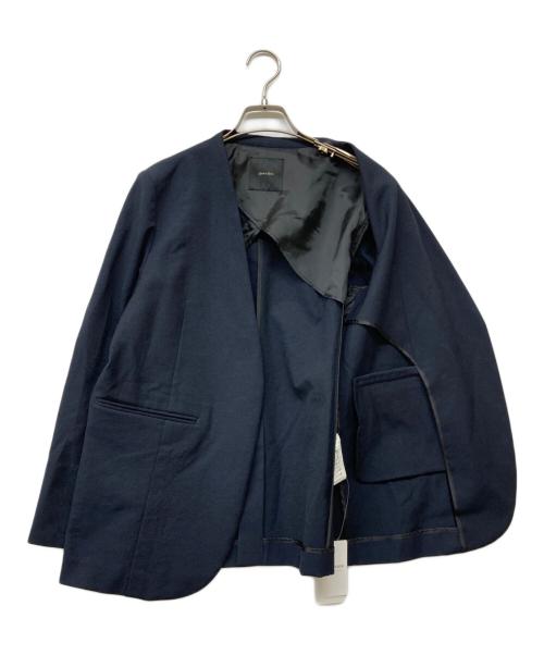Spick and Span（スピック＆スパン）Spick and Span (スピックアンドスパン) リネンライクノーカラージャケット ネイビー サイズ:38の古着・服飾アイテム