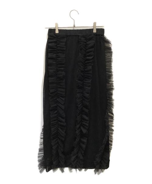 Adam et Rope（アダム エ ロペ）Adam et Rope (アダム エ ロペ) MIXチュールスカート ブラック サイズ:Freeの古着・服飾アイテム