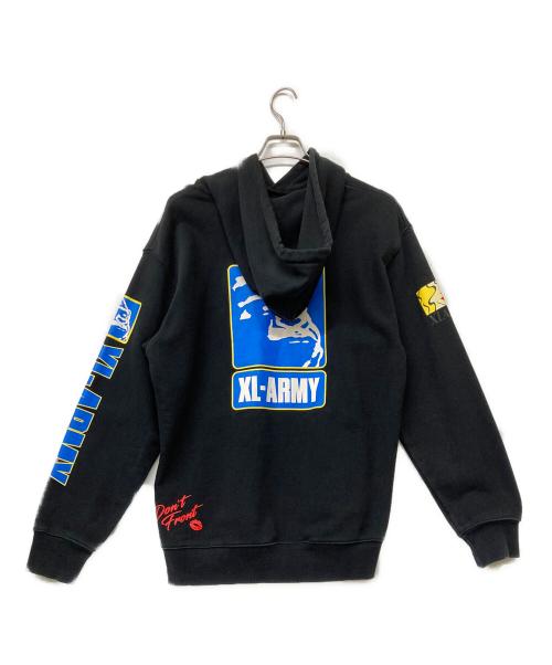 X-LARGE（エクストララージ）X-LARGE (エクストララージ) プルオーバーパーカー ブラック サイズ:Lの古着・服飾アイテム