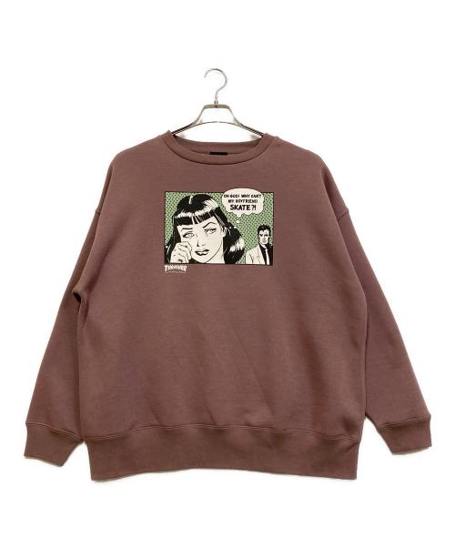 THRASHER（スラッシャー）THRASHER (スラッシャー) クルーネックスウェット パープル サイズ:SIZE Lの古着・服飾アイテム