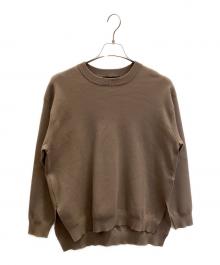 23区（ニジュウサンク）の古着「ヴィスコースストレッチ クルーネック ニット」｜ブラウン