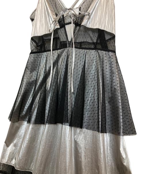 MAISON SPECIAL（メゾンスペシャル）MAISON SPECIAL (メゾンスペシャル) Dot Pattern Tulle One-piece Dress シルバー×ブラック サイズ:Freeの古着・服飾アイテム