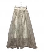 Snidelスナイデル）の古着「オーガンジーボリュームスカート」｜アイボリー