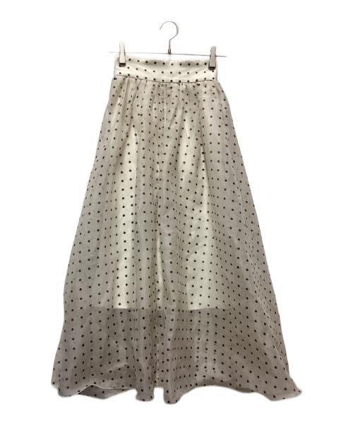 Snidel（スナイデル）Snidel (スナイデル) オーガンジーボリュームスカート アイボリー サイズ:1の古着・服飾アイテム