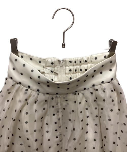 Snidel（スナイデル）Snidel (スナイデル) オーガンジーボリュームスカート アイボリー サイズ:1の古着・服飾アイテム