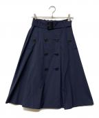 BLUE LABEL CRESTBRIDGEブルーレーベルクレストブリッジ）の古着「トレンチスカート」｜ネイビー