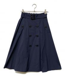 BLUE LABEL CRESTBRIDGE（ブルーレーベルクレストブリッジ）の古着「トレンチスカート」｜ネイビー