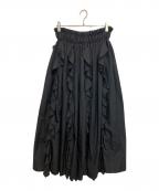 COELコエル）の古着「フリルサス付きスカート」｜ブラック