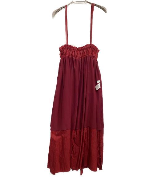 COEL（コエル）COEL (コエル) フリルサス付きスカート レッド サイズ:36の古着・服飾アイテム