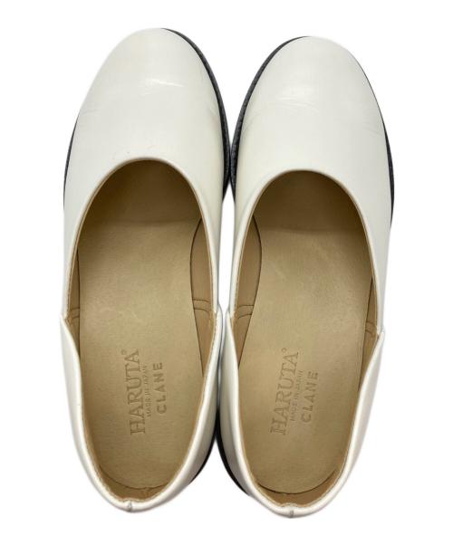 HARUTA（ハルタ）HARUTA (ハルタ) CLANE (クラネ) フラットシューズ ホワイト サイズ:37の古着・服飾アイテム