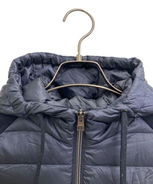 HERNO（ヘルノ）HERNO (ヘルノ) ライトダウン×ニット フーデッドブルゾン ネイビー サイズ:50の古着・服飾アイテム