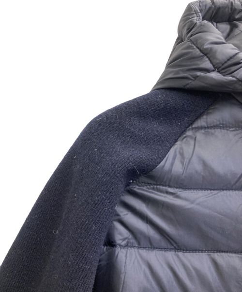 HERNO（ヘルノ）HERNO (ヘルノ) ライトダウン×ニット フーデッドブルゾン ネイビー サイズ:50の古着・服飾アイテム