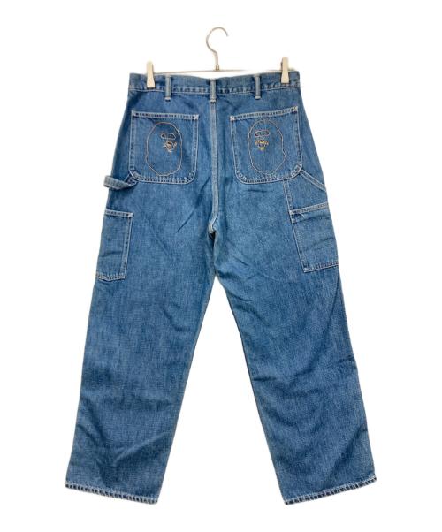 A BATHING APE（ア ベイシング エイプ）A BATHING APE (ア ベイシング エイプ) ペインターパンツ インディゴ サイズ:Mの古着・服飾アイテム