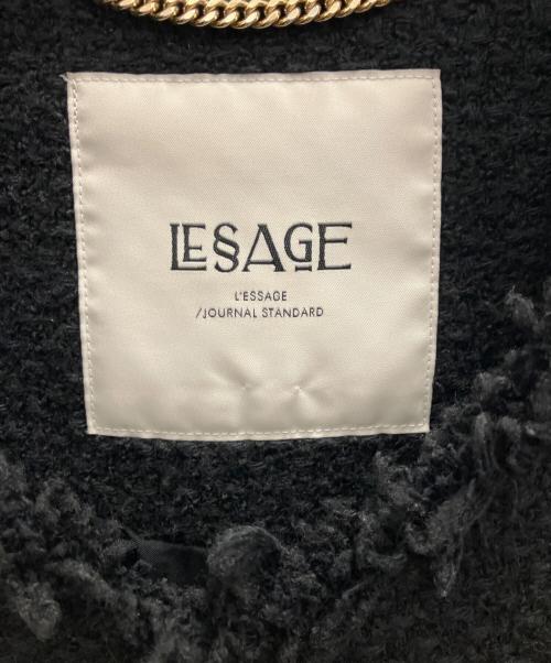 journal standard L'essage（ジャーナルスタンダード レサージュ）journal standard L'essage (ジャーナルスタンダード レサージュ) GIOLICAツイード BIGジャケット ブラック サイズ:フリーの古着・服飾アイテム