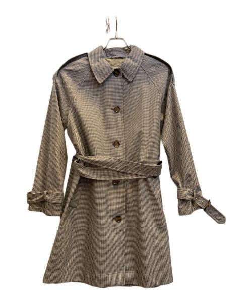 Barbour（バブアー）Barbour (バブアー) Marieハウンドトゥースチェックシングルトレンチコート グレー サイズ:ukの古着・服飾アイテム