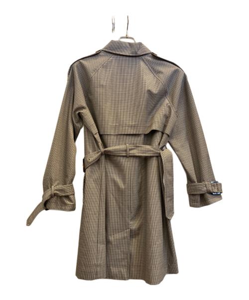 Barbour（バブアー）Barbour (バブアー) Marieハウンドトゥースチェックシングルトレンチコート グレー サイズ:ukの古着・服飾アイテム