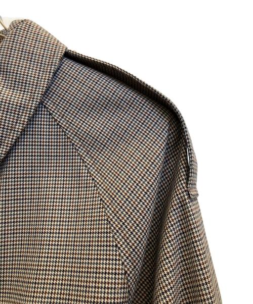 Barbour（バブアー）Barbour (バブアー) Marieハウンドトゥースチェックシングルトレンチコート グレー サイズ:ukの古着・服飾アイテム