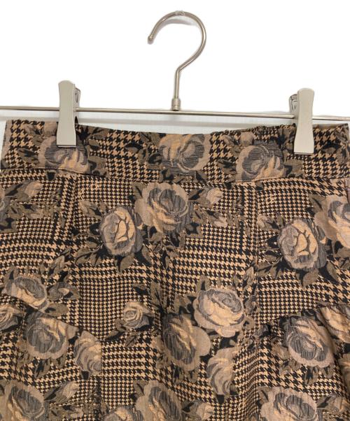 HER LIP TO（ハーリップトゥ）Her lip to (ハーリップトゥ) Roses Jacquard Midi Skirt ブラウン サイズ:Sの古着・服飾アイテム