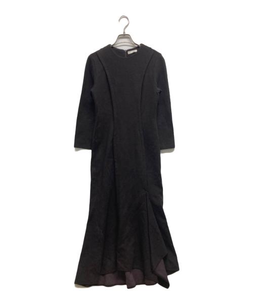 L'Or（ロル）L'Or (ロル) 長袖ワンピース ダークブラウン サイズ:Mの古着・服飾アイテム