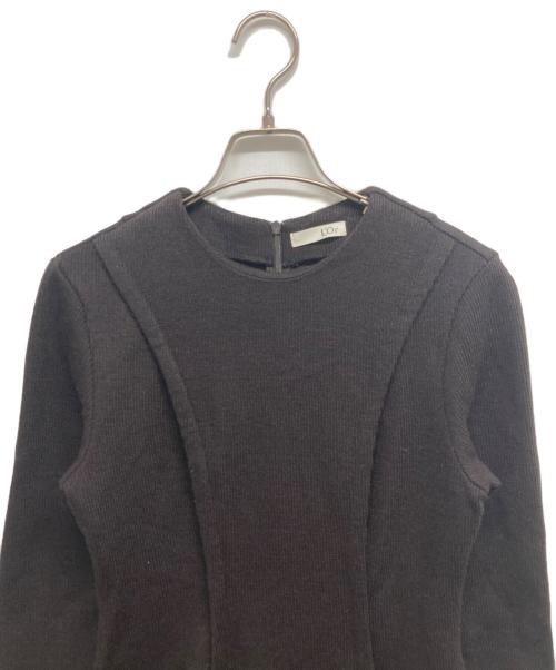 L'Or（ロル）L'Or (ロル) 長袖ワンピース ダークブラウン サイズ:Mの古着・服飾アイテム