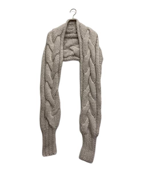 L'AUBE BLANC（ローブ ブラン）L'AUBE BLANC (ローブブラン) Off shoulder Hand knit Tops ベージュ サイズ:FREEの古着・服飾アイテム