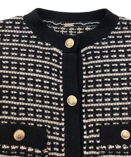 Mila Owen（ミラオーウェン）Mila Owen (ミラオーウェン) 金釦クルーネックニットカーディガン　09WND245192 ブラックの古着・服飾アイテム