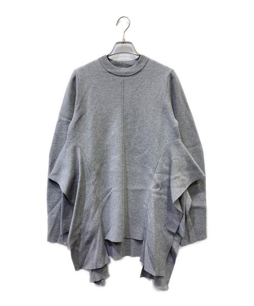 UN3D.（アンスリード）UN3D. (アンスリード) コクーンスリーブデザインニット グレー サイズ:Fの古着・服飾アイテム