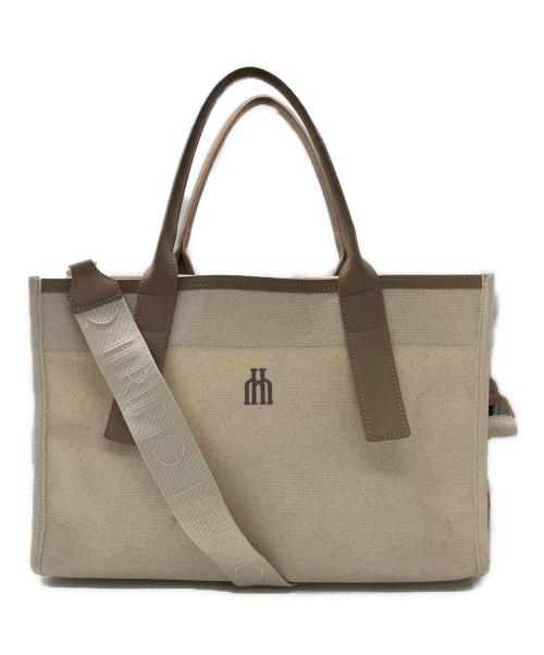 HER LIP TO（ハーリップトゥ）HER LIP TO (ハーリップトゥ) Trois Logo Basic トートバッグ ベージュの古着・服飾アイテム