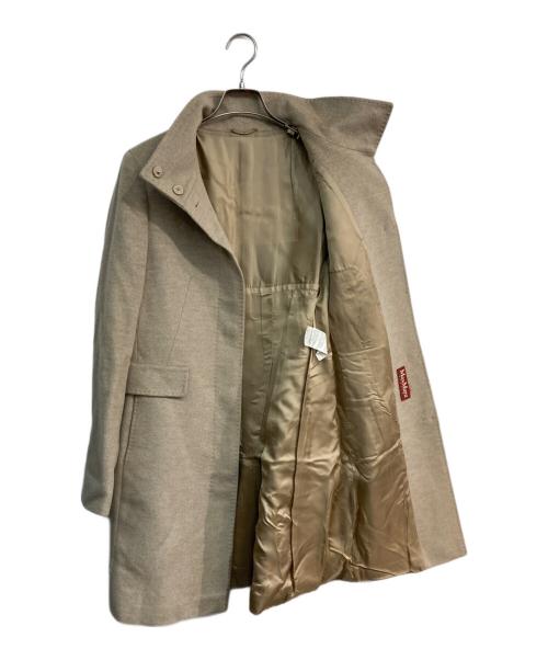 Max Mara Studio（マックスマーラ ストゥディオ）MAX MARA STUDIO (マックスマーラ ストゥディオ) ウールスタンドカラーコート ベージュ サイズ:Ｊ42の古着・服飾アイテム
