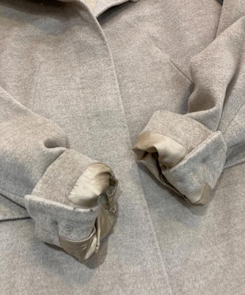 Max Mara Studio（マックスマーラ ストゥディオ）MAX MARA STUDIO (マックスマーラ ストゥディオ) ウールスタンドカラーコート ベージュ サイズ:Ｊ42の古着・服飾アイテム