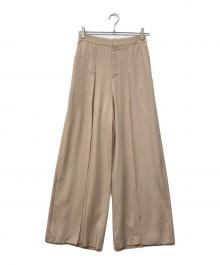 GRACE CONTINENTAL（グレースコンチネンタル）の古着「タックスリットパンツ」｜ベージュ
