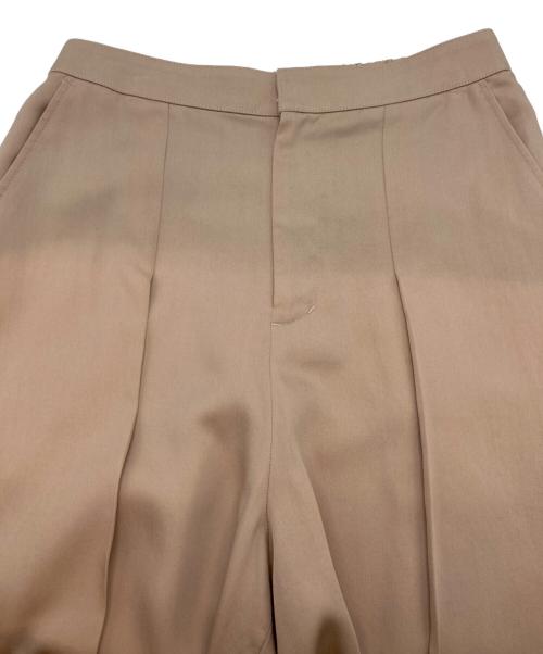 GRACE CONTINENTAL（グレースコンチネンタル）GRACE CONTINENTAL (（グレースコンチネンタル) タックスリットパンツ ベージュ サイズ:36の古着・服飾アイテム