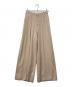 GRACE CONTINENTAL（（グレースコンチネンタル）の古着「タックスリットパンツ」｜ベージュ
