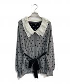 Adonisisアドニシス）の古着「2WAYドットカーディガン」｜グレー