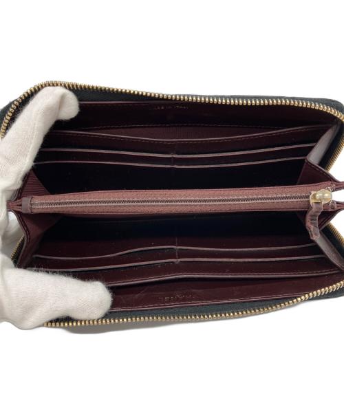 CHANEL（シャネル）CHANEL (シャネル) マトラッセ　キャビアスキン　クラシックラウンドファスナーウォレット　長財布 ブラックの古着・服飾アイテム