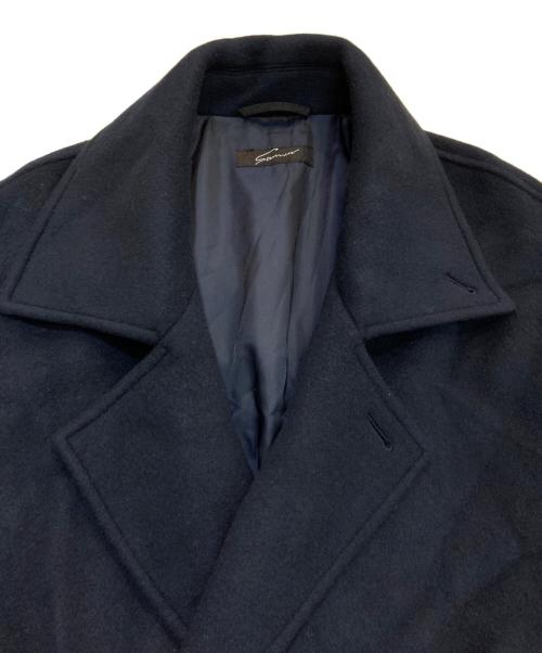 STUNNING LURE（スタニングルアー）STUNNING LURE (スタニングルアー) rスプリットラグランロングコート ネイビーの古着・服飾アイテム