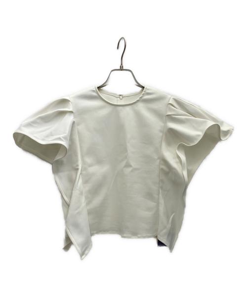 OBLI（オブリ）OBLI (オブリ) フリルダブルクロスブラウス ホワイト サイズ:SIZE Free 未使用品の古着・服飾アイテム
