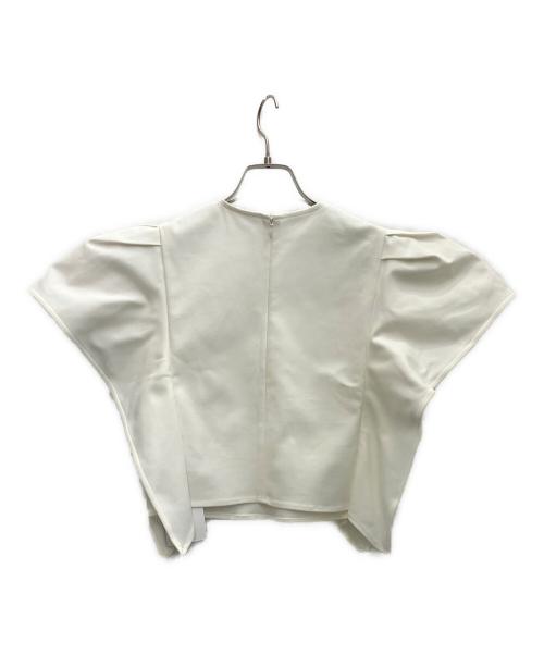 OBLI（オブリ）OBLI (オブリ) フリルダブルクロスブラウス ホワイト サイズ:SIZE Free 未使用品の古着・服飾アイテム