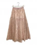 OBLIオブリ）の古着「ピンクチュールスカート」｜ピンク