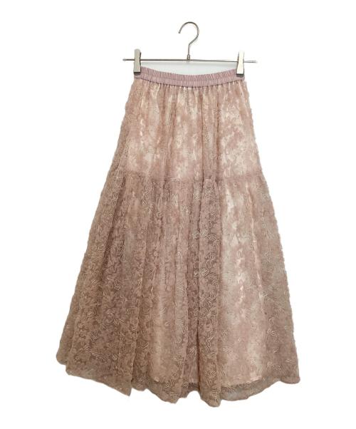 OBLI（オブリ）OBLI (オブリ) ピンクチュールスカート ピンク サイズ:1の古着・服飾アイテム