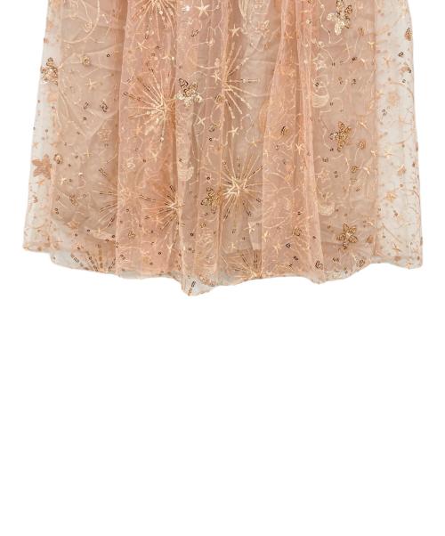 OBLI（オブリ）OBLI (オブリ) スパンコールチュールスカート ピンク サイズ:Mの古着・服飾アイテム