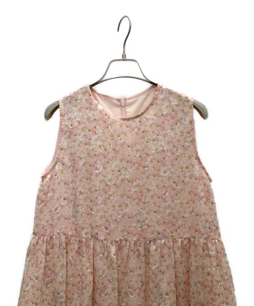 OBLI（オブリ）OBLI (オブリ) ピンクチュールティアードワンピース ピンク サイズ:SIZE1 未使用品の古着・服飾アイテム